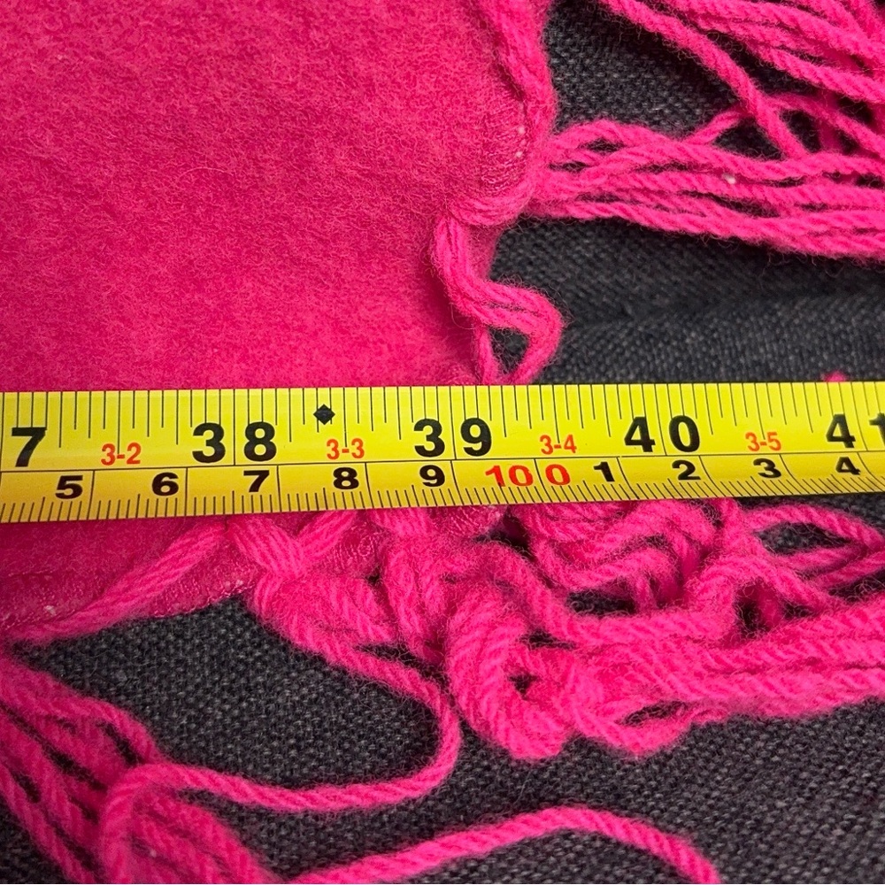 Vintage Pendleton Beaver State Striped Shawl Fringe Pink Throw USA - Picture 7 of 14